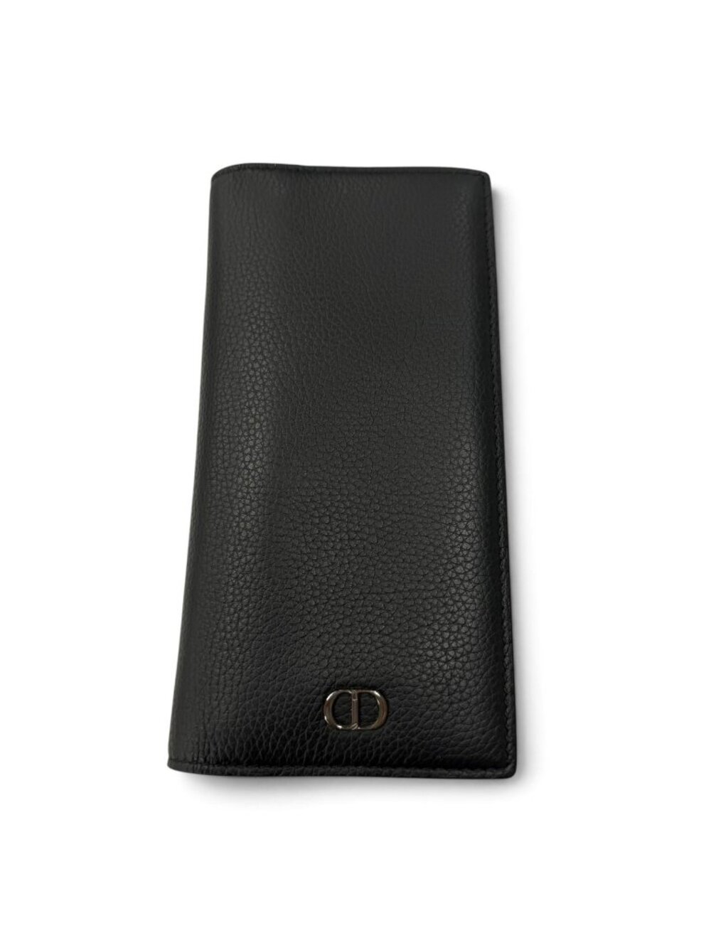 Dior Homme Leather CD Logo Wallet Bifold Black
